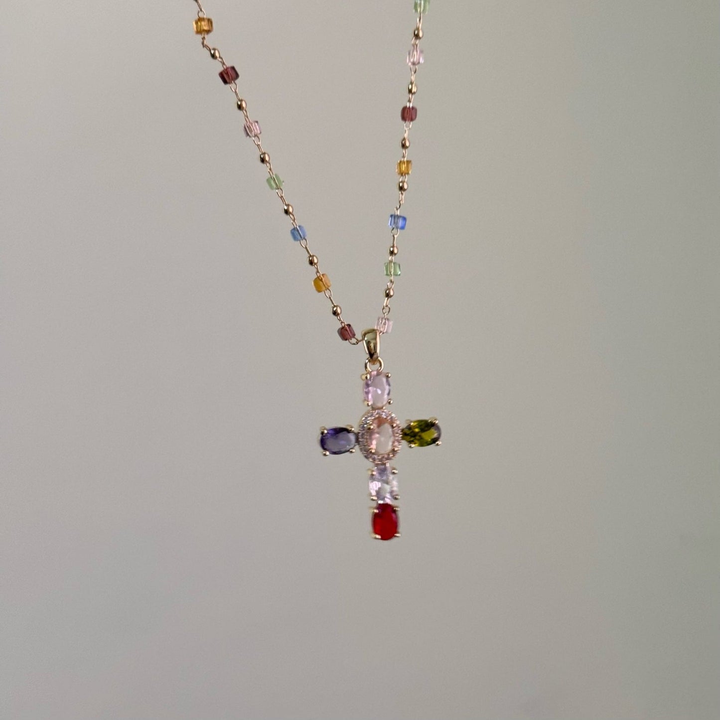 The 12 Gemstones Cross — Faith That Shines From the Heart