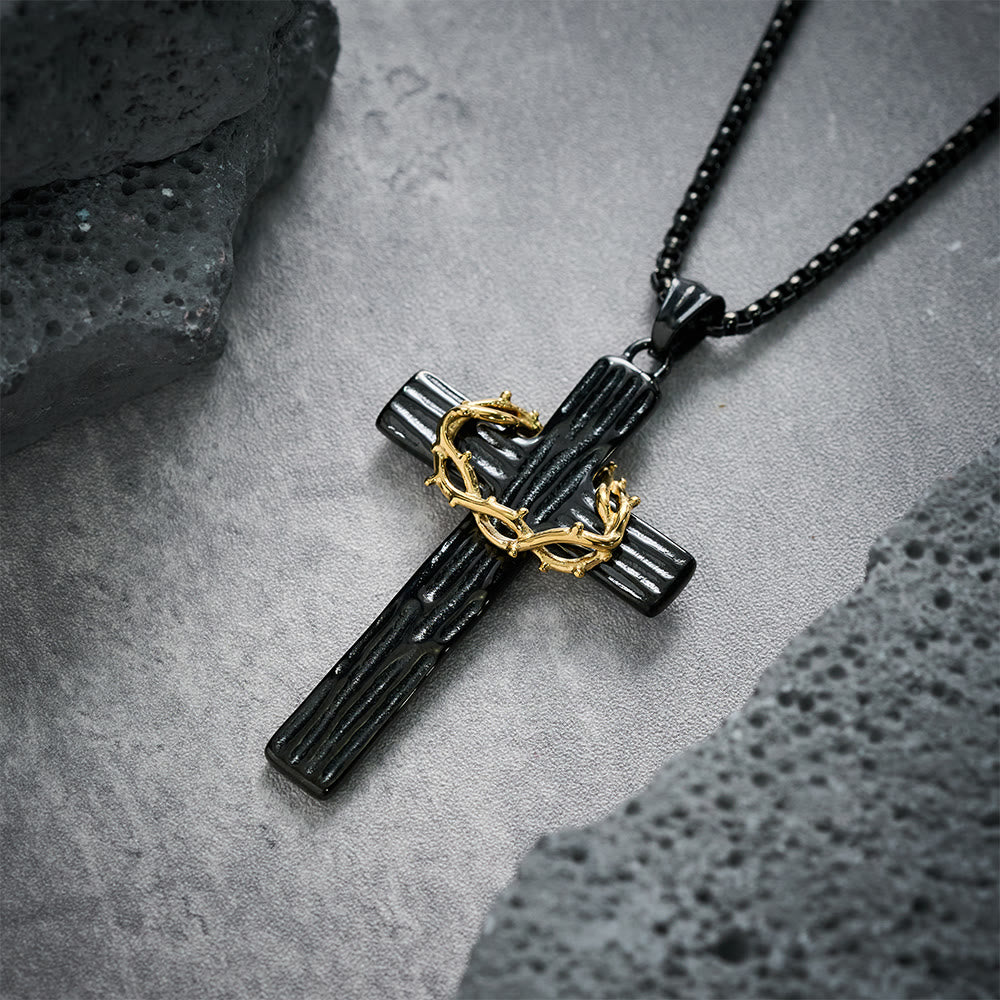 The Crown of Thorns Cross — His Sacrifice. Your Protection. Every Day.