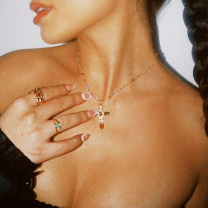 The 12 Gemstones Cross — Faith That Shines From the Heart