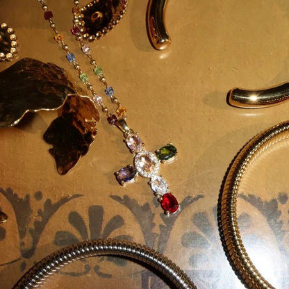 The 12 Gemstones Cross — Faith That Shines From the Heart