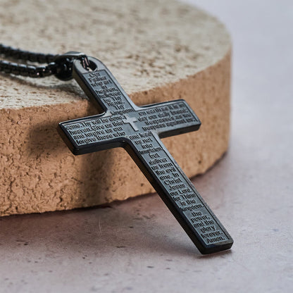 The Lord's Prayer Cross — His Word Around Your Neck Every Day