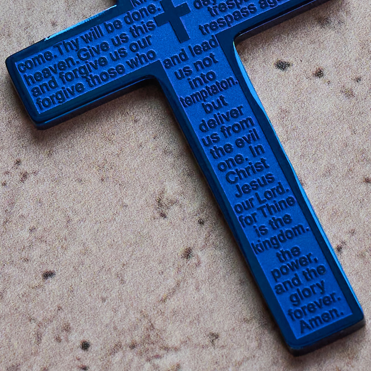The Lord's Prayer Cross — His Word Around Your Neck Every Day