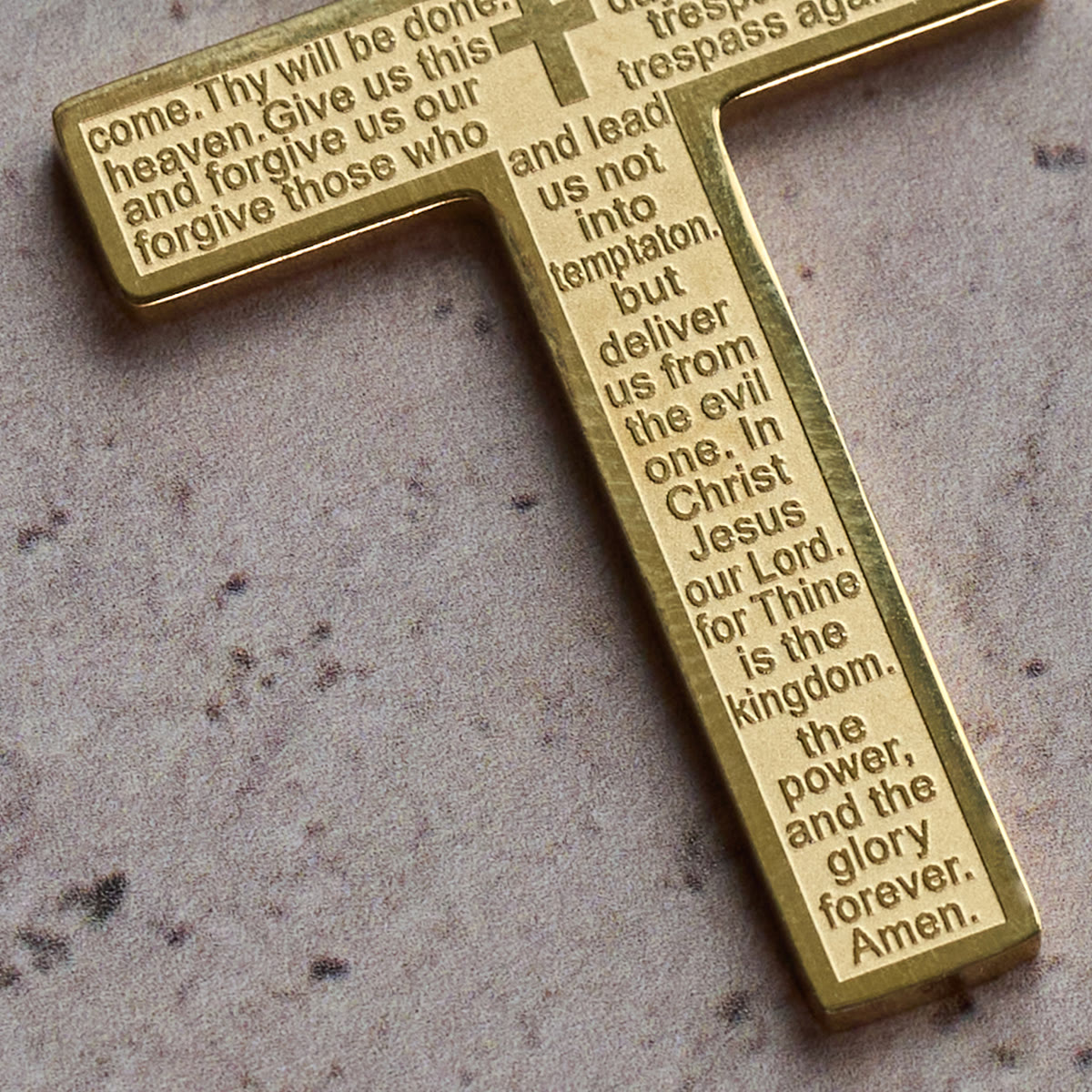 The Lord's Prayer Cross — His Word Around Your Neck Every Day