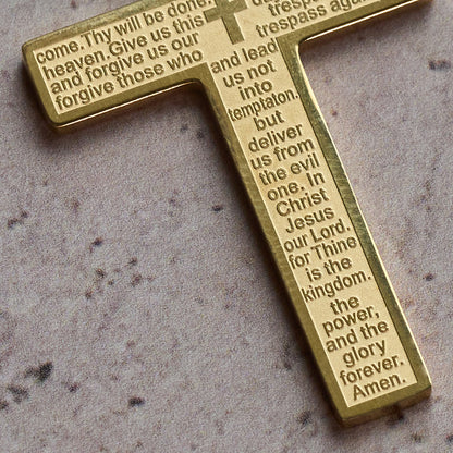 The Lord's Prayer Cross — His Word Around Your Neck Every Day