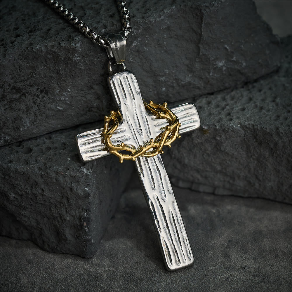 The Crown of Thorns Cross — His Sacrifice. Your Protection. Every Day.