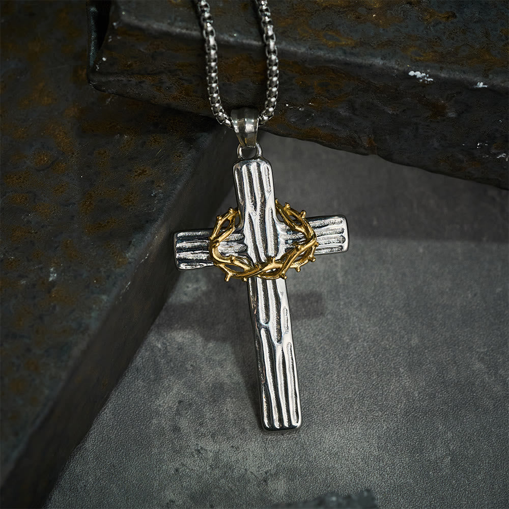 The Crown of Thorns Cross — His Sacrifice. Your Protection. Every Day.