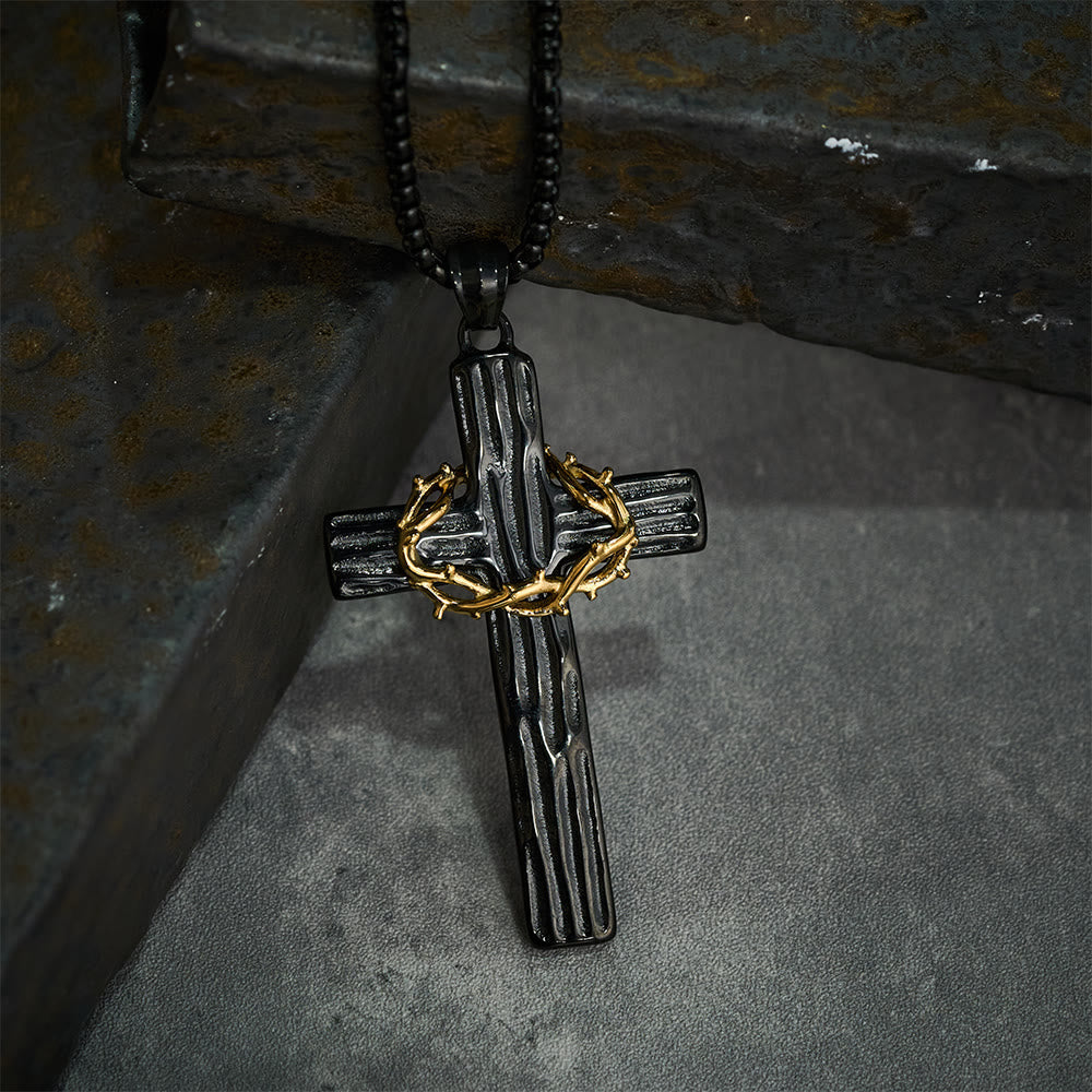 The Crown of Thorns Cross — His Sacrifice. Your Protection. Every Day.