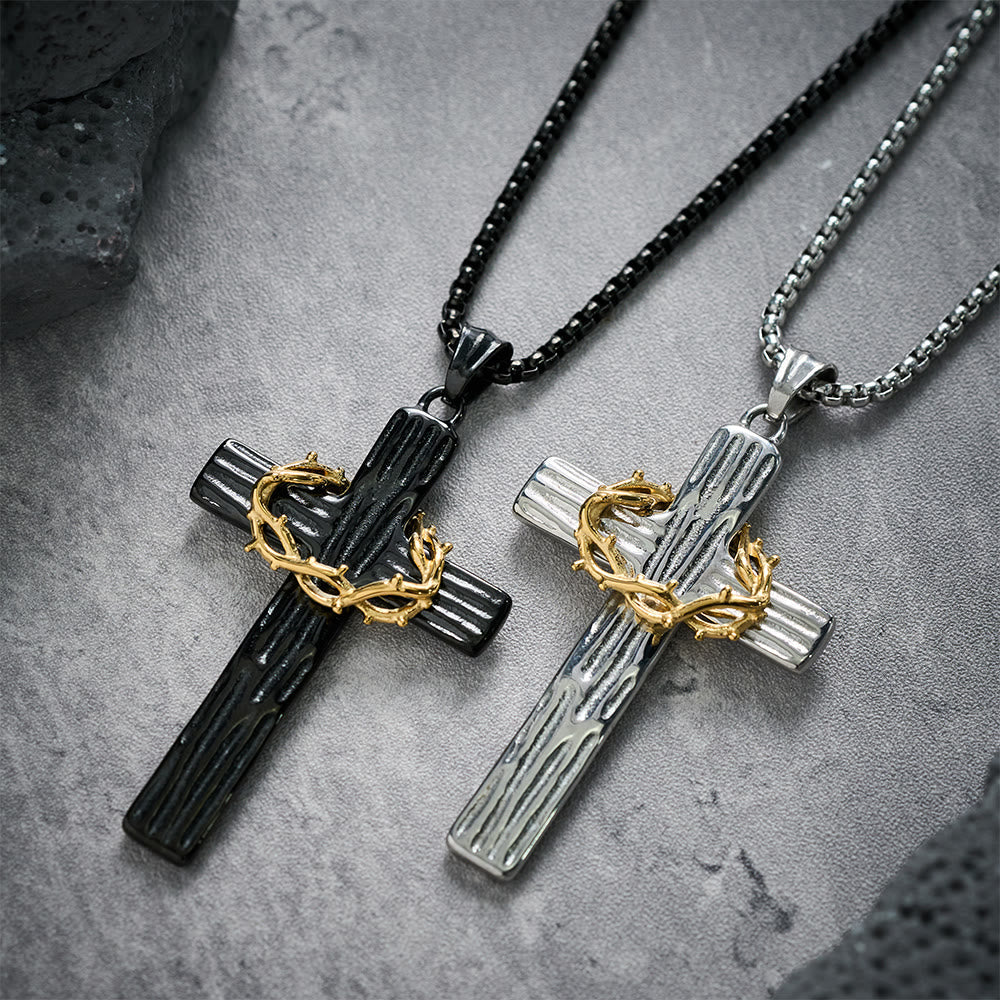 The Crown of Thorns Cross — His Sacrifice. Your Protection. Every Day.