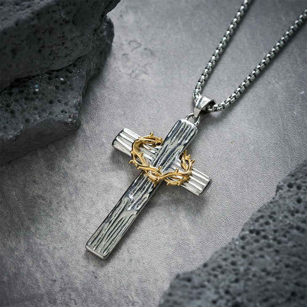 The Crown of Thorns Cross — His Sacrifice. Your Protection. Every Day.